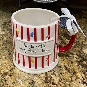 Rae Dunn Harry Potter BERTIE BOTT’S EVERY FLAVOUR BEANS striped mug -BRAND NEW!